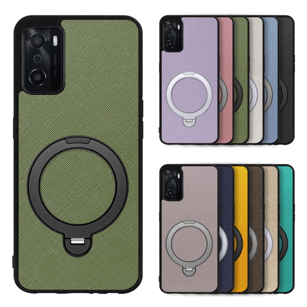 [ LOOF CASUAL MAG-RING Series ] OPPO A55s 5G CPH2309 / A102OP a55s5g スマホケース 背面 ケース カバー ハードケース マグネット内蔵の薄型多機能リング付 スタンド [ OPPO A55s 5G ]