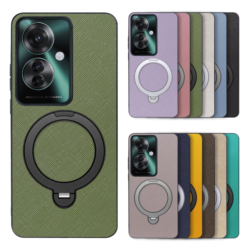 [ LOOF CASUAL MAG-RING Series ] OPPO Reno11 A  スマホケース 背面 ケース カバー ハードケース マグネット内蔵の薄型多機能リング付 スタンド [ OPPO Reno11 A ]