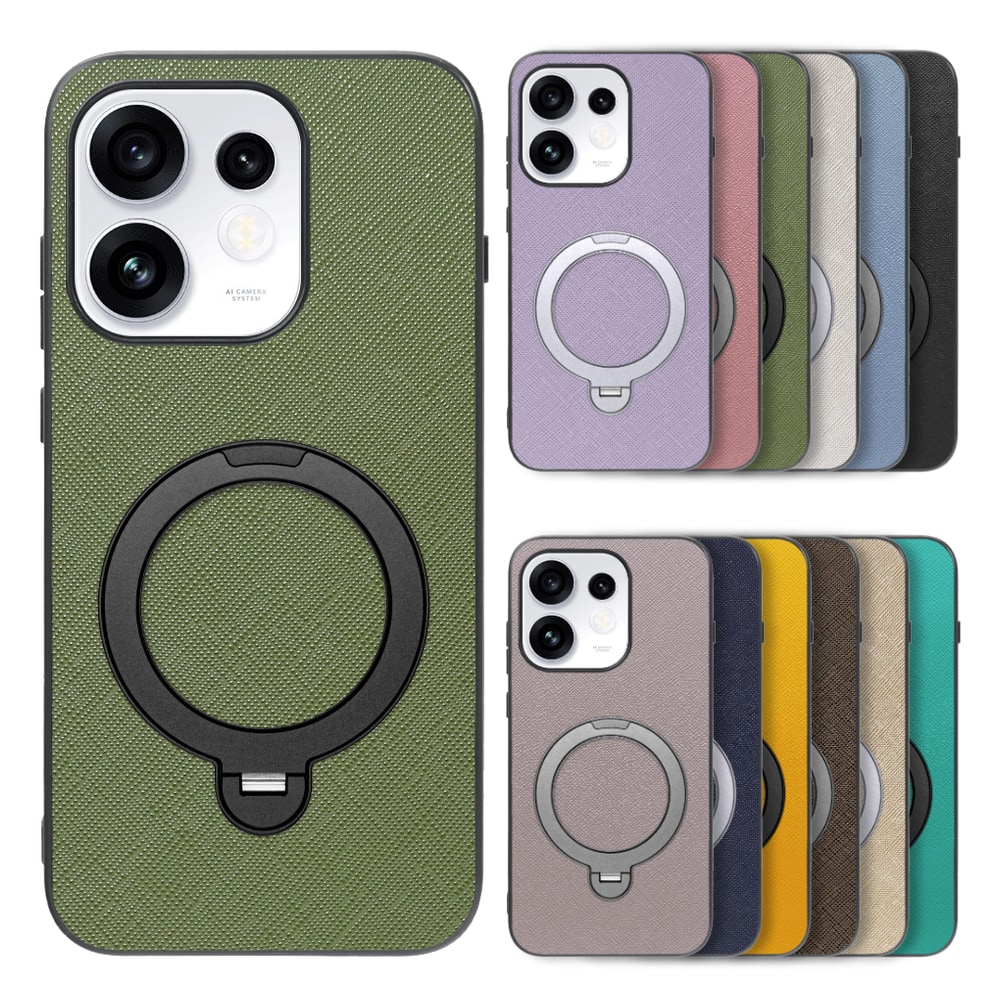 [ LOOF CASUAL MAG-RING Series ] OPPO Reno16 5G CPH2865 スマホケース 背面 ケース カバー ハードケース マグネット内蔵の薄型多機能リング付 スタンド [ OPPO Reno16 5G ]