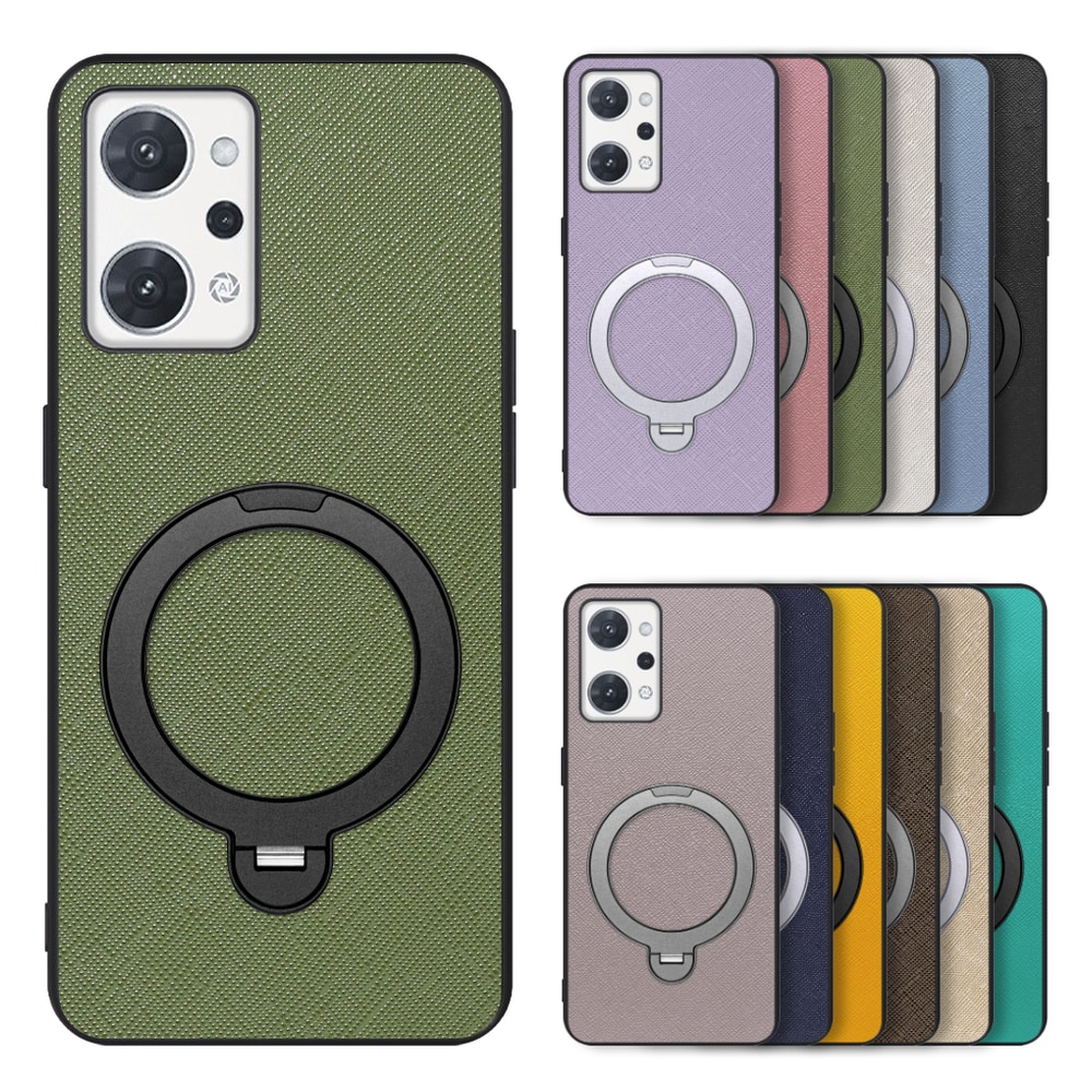 [ LOOF CASUAL MAG-RING Series ] OPPO Reno7 A / Reno9 A OPG04 / CPH2523 reno7a reno 7a reno9a reno 9a スマホケース 背面 ケース カバー ハードケース マグネット内蔵の薄型多機能リング付 スタンド [ OPPO Reno7 A / Reno9 A ]