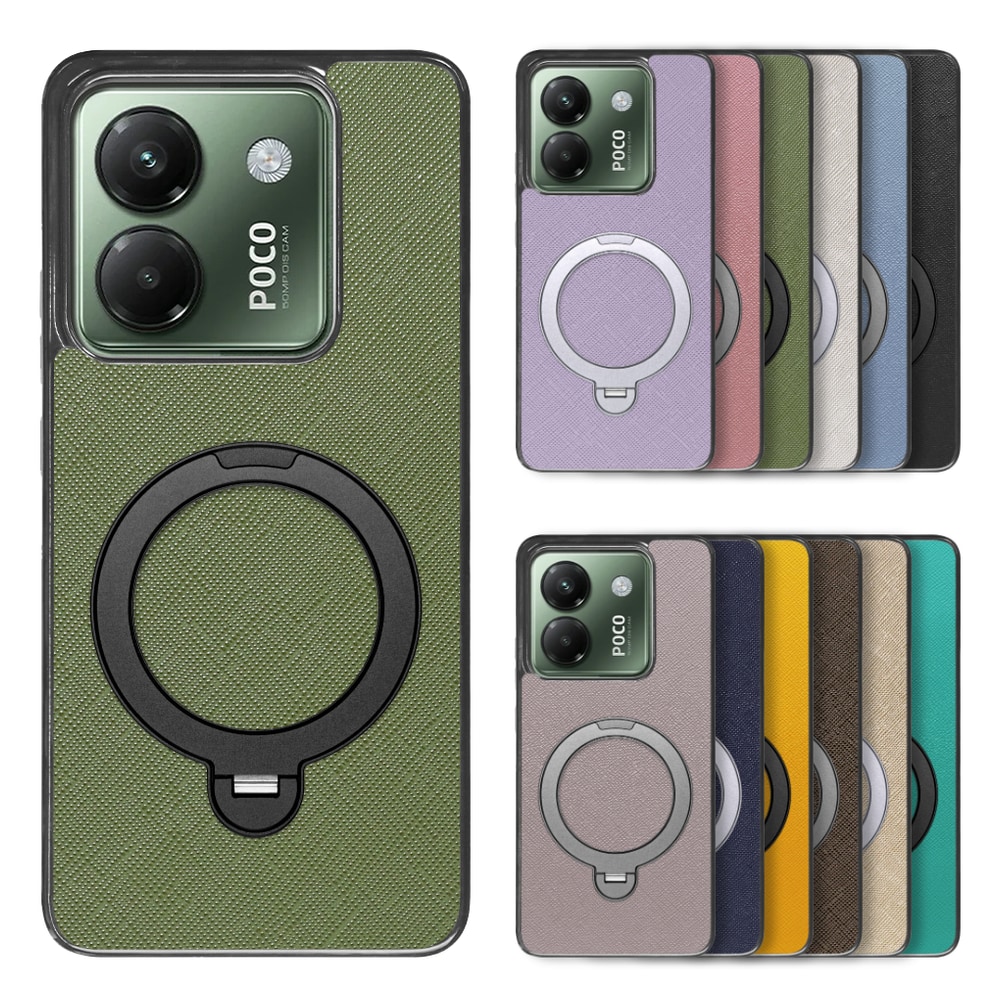 [ LOOF CASUAL MAG-RING Series ] POCO M7 Pro 5G Xiaomi シャオミ スマホケース 背面 ケース カバー ハードケース マグネット内蔵の薄型多機能リング付 スタンド [ POCO M7 Pro 5G ]
