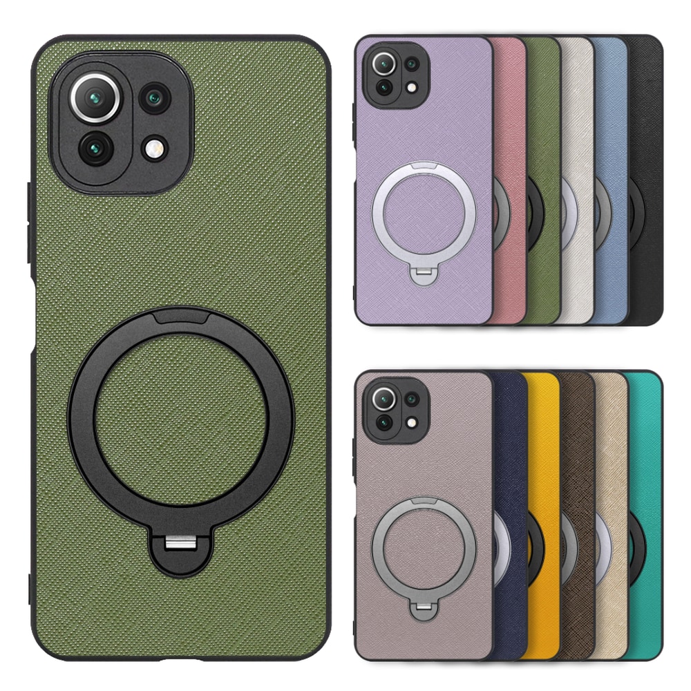 [ LOOF CASUAL MAG-RING Series ] Xiaomi Mi 11 Lite 5G mi11lite5g 11lite スマホケース 背面 ケース カバー ハードケース マグネット内蔵の薄型多機能リング付 スタンド [ Mi 11 Lite 5G ]