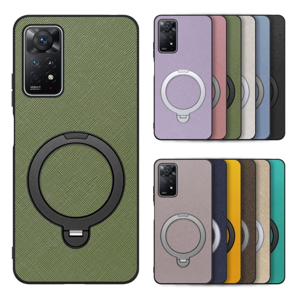 [ LOOF CASUAL MAG-RING Series ] Xiaomi Redmi Note 11 Pro 5G redminote11pro5g note11pro 11pro スマホケース 背面 ケース カバー ハードケース マグネット内蔵の薄型多機能リング付 スタンド [ Redmi Note 11 Pro 5G ]