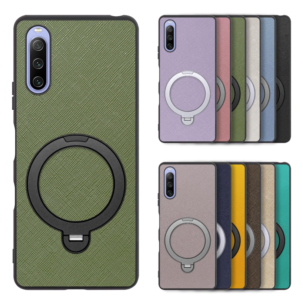 [ LOOF CASUAL MAG-RING Series ] Xperia 10 III /  10 III Lite Xperia10III 10III xperia10 スマホケース 背面 ケース カバー ハードケース マグネット内蔵の薄型多機能リング付 スタンド [ Xperia 10 III / Lite ]