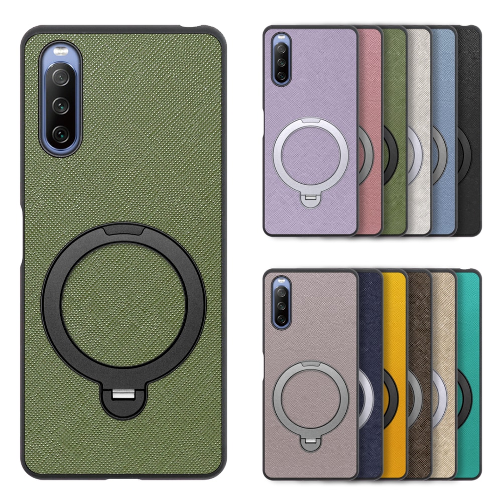 [ LOOF CASUAL MAG-RING Series ] Xperia 10 IV SO-52C / SOG07  xperia10Ⅳ 10Ⅳ xperia10 スマホケース 背面 ケース カバー ハードケース マグネット内蔵の薄型多機能リング付 スタンド [ Xperia 10 IV ]
