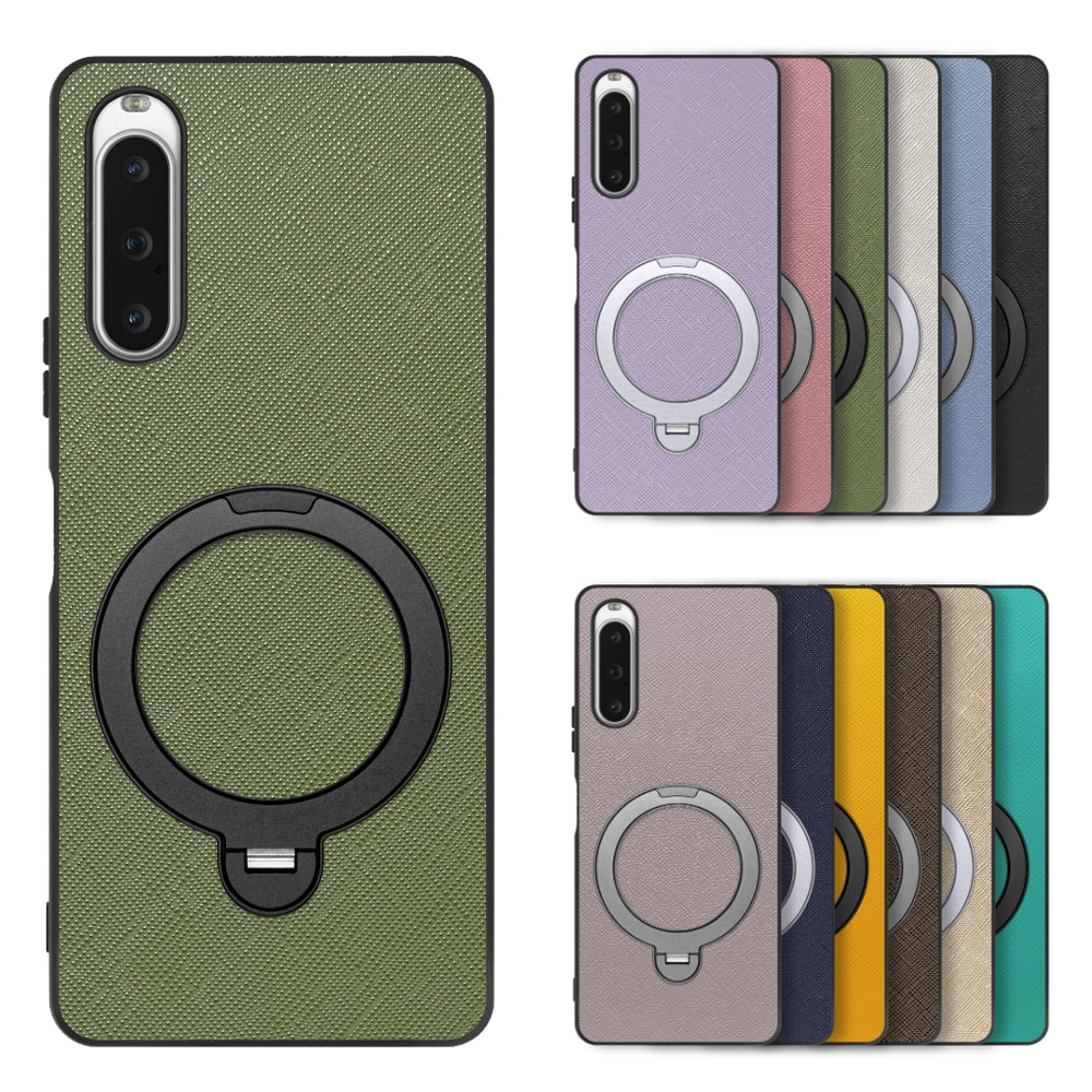 [ LOOF CASUAL MAG-RING Series ] Xperia 10 V SOG11 / SO-52D 10V xperia10V スマホケース 背面 ケース カバー ハードケース マグネット内蔵の薄型多機能リング付 スタンド [ Xperia 10 V ]