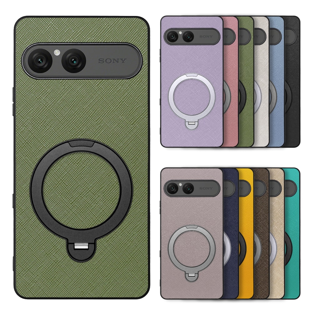 [ LOOF CASUAL MAG-RING Series ] Xperia 10 VII エクスペリア XQ-FE44 スマホケース 背面 ケース カバー ハードケース マグネット内蔵の薄型多機能リング付 スタンド [ Xperia 10 VII 用 ]
