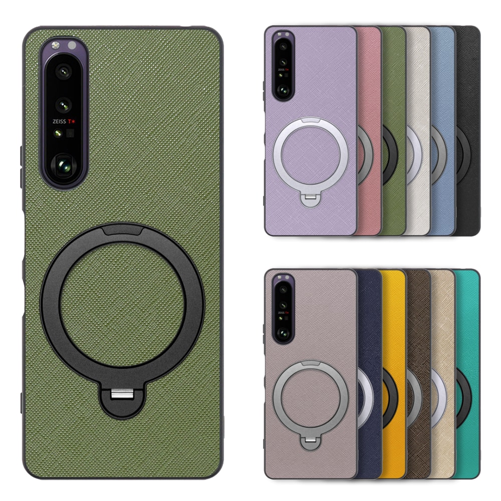 [ LOOF CASUAL MAG-RING Series ] Xperia 1 III SO-51B / SOG03 / XQ-BC42 xperia1III 1III xperia1 スマホケース 背面 ケース カバー ハードケース マグネット内蔵の薄型多機能リング付 スタンド [ Xperia 1 III ]