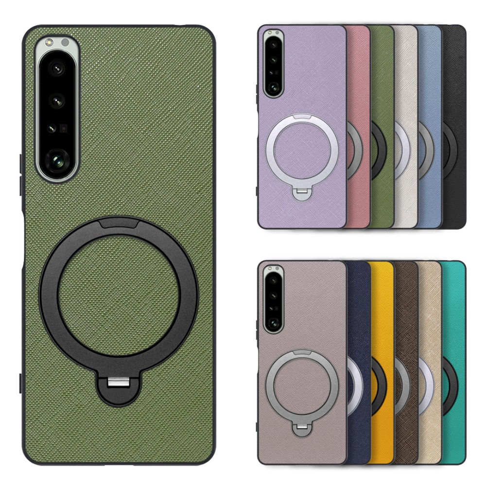 [ LOOF CASUAL MAG-RING Series ] Xperia 1 IV SO-51C / SOG06 xperia1Ⅳ 1Ⅳ xperia1 スマホケース 背面 ケース カバー ハードケース マグネット内蔵の薄型多機能リング付 スタンド [ Xperia 1 IV ]