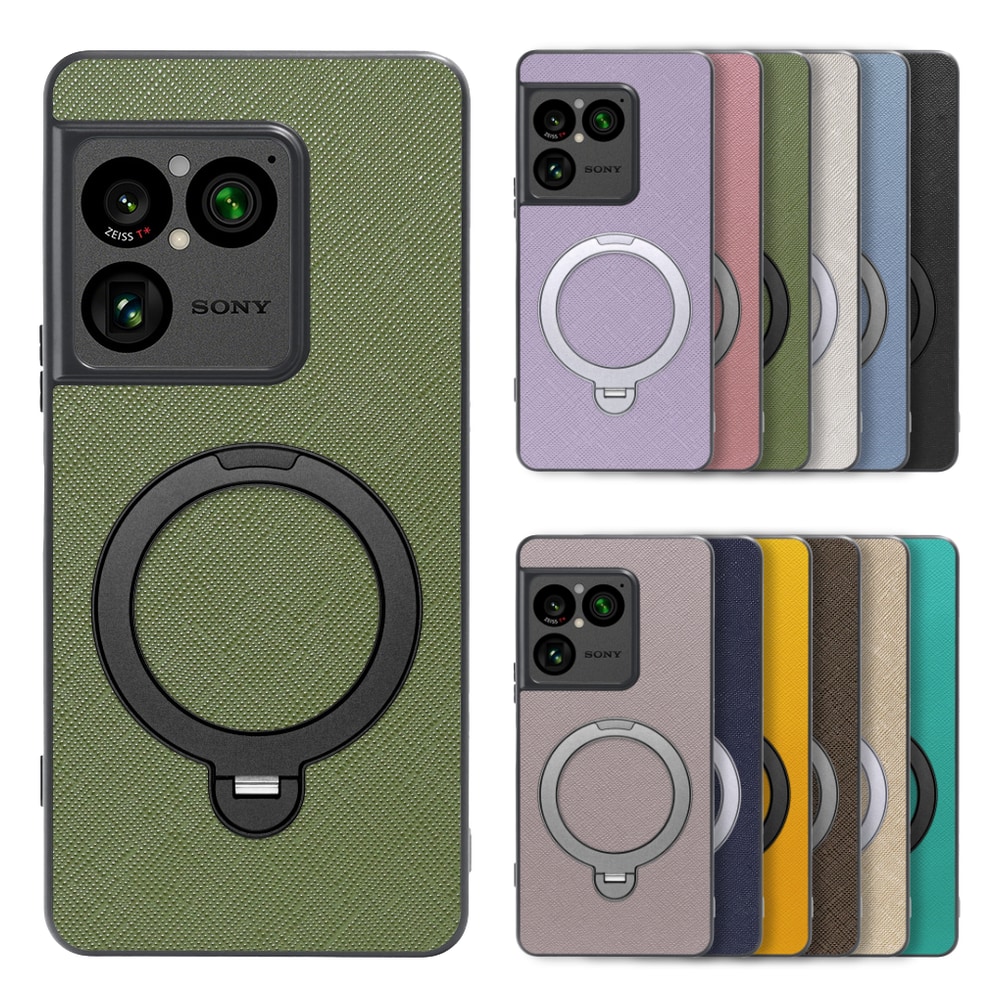 [ LOOF CASUAL MAG-RING Series ] Xperia 1 VIII XQ-GE44 SO-51G スマホケース 背面 ケース カバー ハードケース マグネット内蔵の薄型多機能リング付 スタンド [ Xperia 1 VIII ]