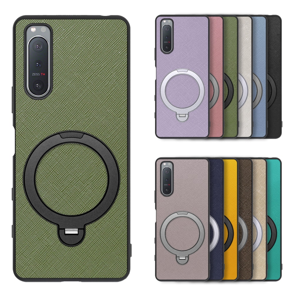 [ LOOF CASUAL MAG-RING Series ] Xperia 5 II SO-52A / SOG02 / A002SO xperia5Ⅱ 5Ⅱ xperia5 スマホケース 背面 ケース カバー ハードケース マグネット内蔵の薄型多機能リング付 スタンド [ Xperia 5 II ]