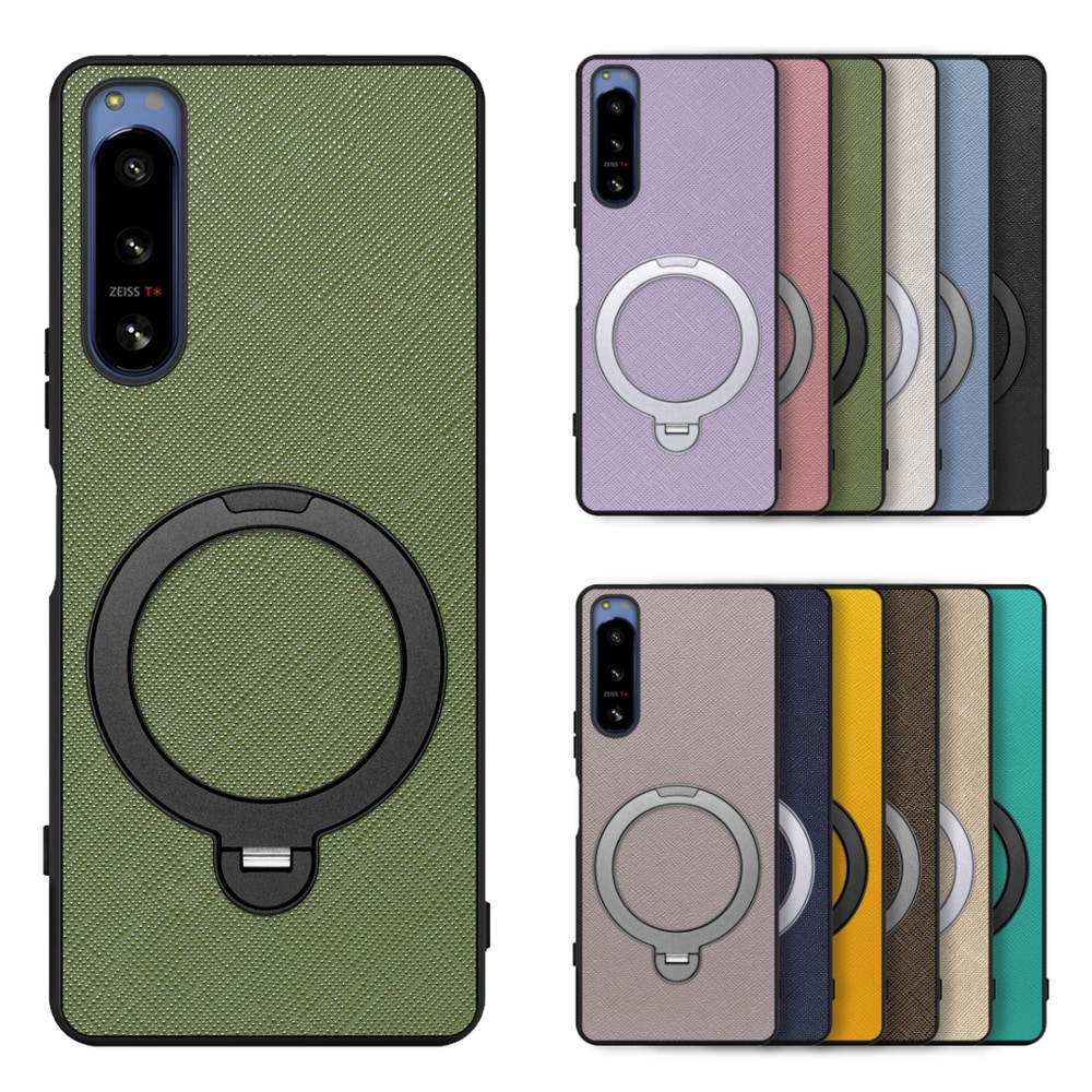 [ LOOF CASUAL MAG-RING Series ] Xperia 5 IV SOG09 / SO-54C xperia5Ⅳ 5Ⅳ xperia5 スマホケース 背面 ケース カバー ハードケース マグネット内蔵の薄型多機能リング付 スタンド [ Xperia 5 IV ]