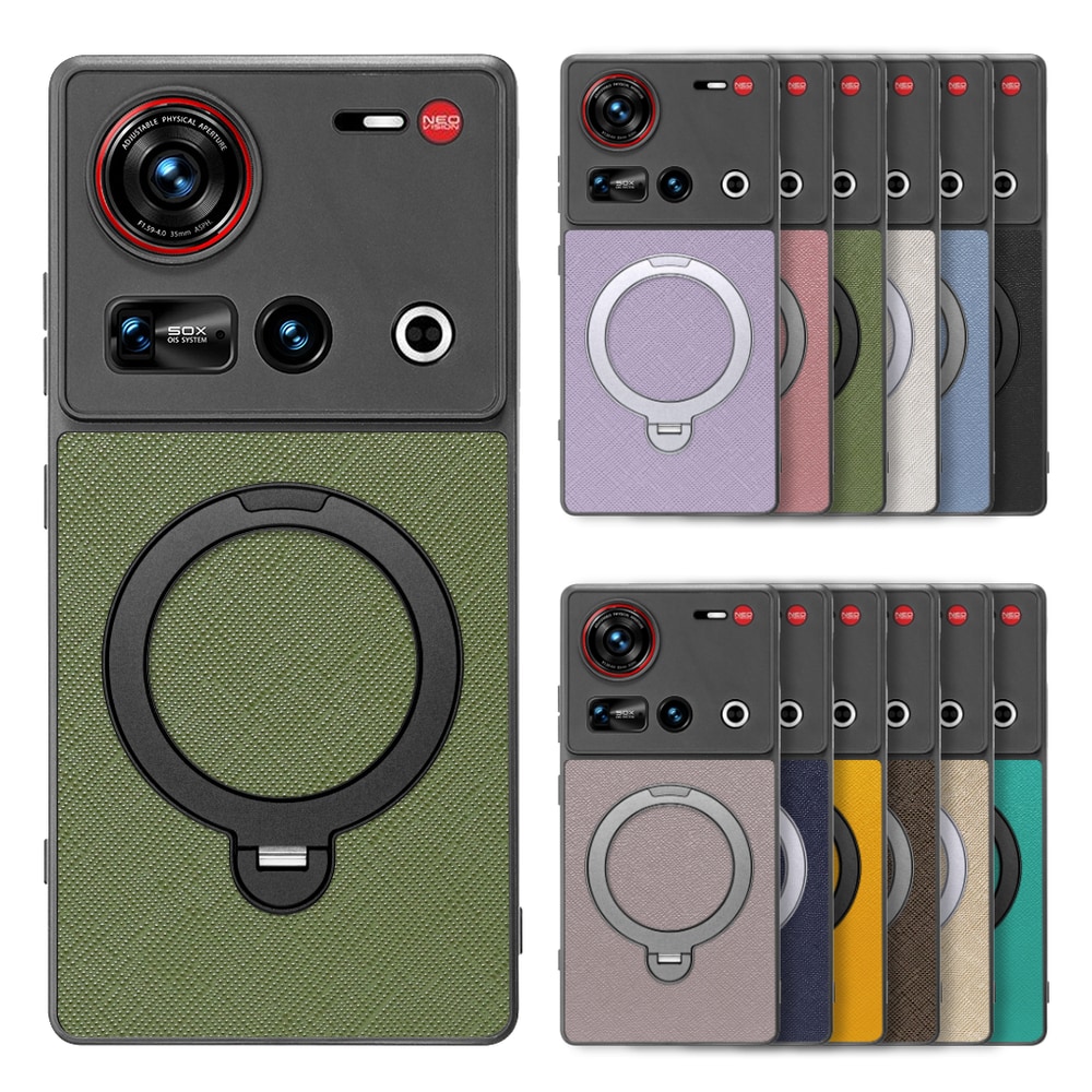 [ LOOF CASUAL MAG-RING Series ] nubia Z70 Ultra ZTE スマホケース 背面 ケース カバー ハードケース マグネット内蔵の薄型多機能リング付 スタンド [ nubia Z70 Ultra / Z70S Ultra ]