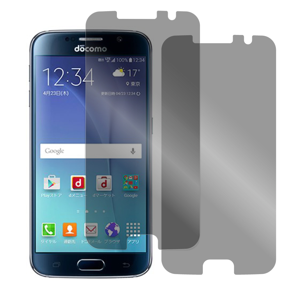 [2枚入り] LOOF Galaxy S6 SC-05G  用 保護フィルム 簡単貼り付け 画面保護 ソフトフィルム 気泡なし 傷防止 割れ防止 指紋防止 [ Galaxy S6 / 覗き見防止 仕様]