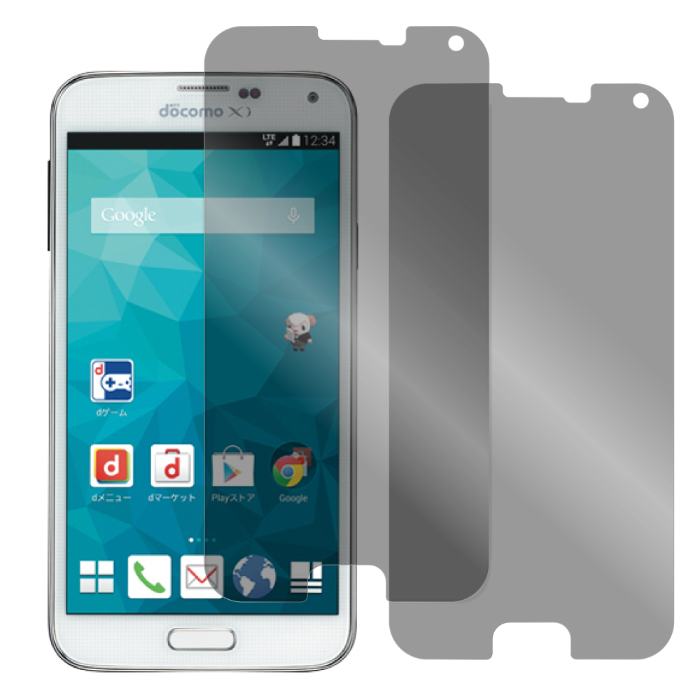 [2枚入り] LOOF Galaxy S5 SC-04F  用 保護フィルム 簡単貼り付け 画面保護 ソフトフィルム 気泡なし 傷防止 割れ防止 指紋防止 [ Galaxy S5 / 覗き見防止 仕様]