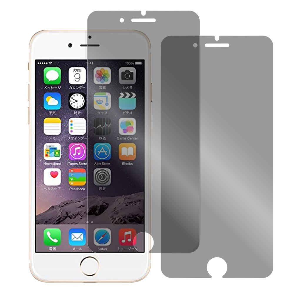 [2枚入り] LOOF iPhone 6 / 6s 用 保護フィルム 簡単貼り付け 画面保護 ソフトフィルム 気泡なし 傷防止 割れ防止 指紋防止 [ iPhone 6 / 6s / 覗き見防止 仕様]