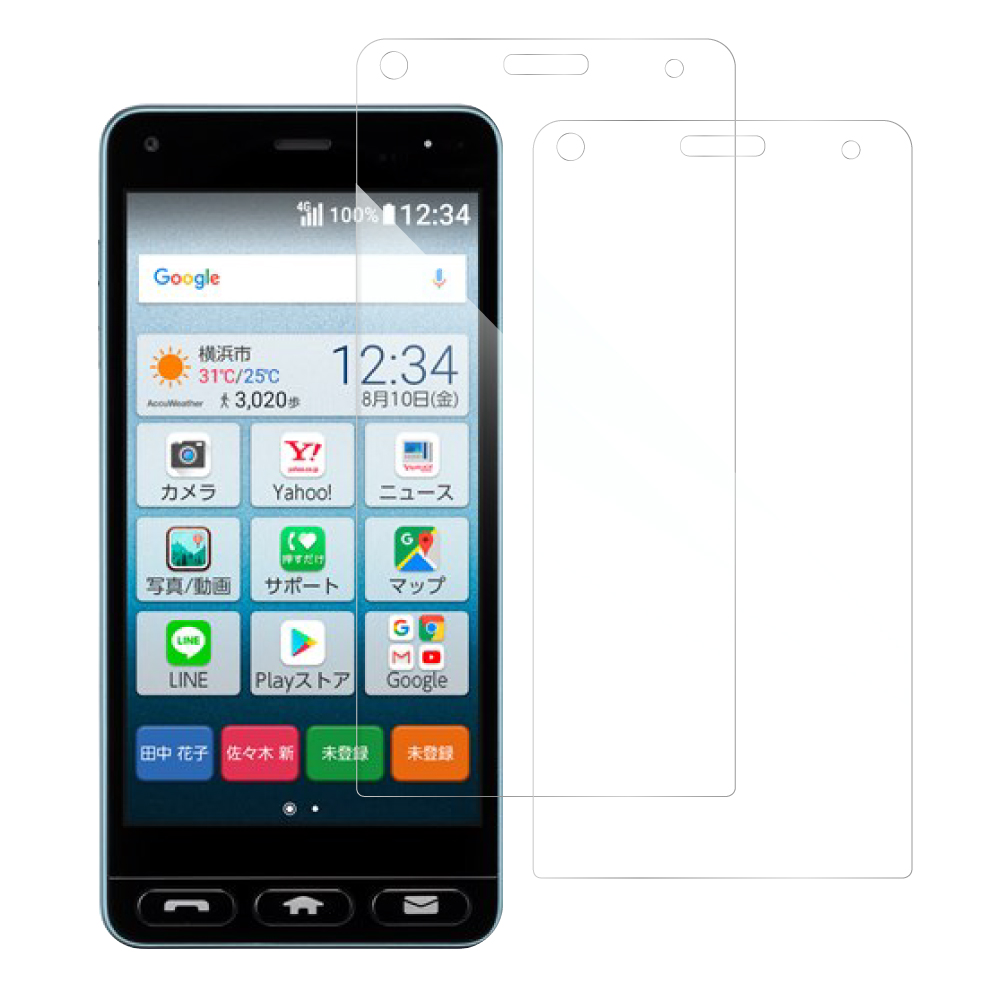 [2枚入り] LOOF 強化ソフトフィルム KYOCERA かんたんスマホ 705KC   保護フィルム クリア/マット/ブルーライトカット/覗き見防止  簡単貼り付け 画面保護 ソフトフィルム 気泡なし 傷防止 割れ防止 [ かんたんスマホ / 705KC  ]