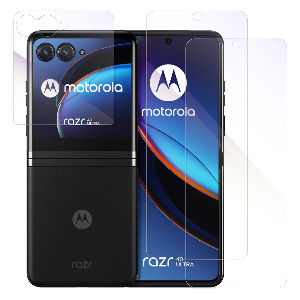 [2枚入り] LOOF motorola razr 40 ultra 保護フィルム クリア/マット/ブルーライトカット 簡単貼り付け 画面保護 ソフトフィルム 気泡なし 傷防止 割れ防止 高透過率 [ motorola razr 40 ultra ]
