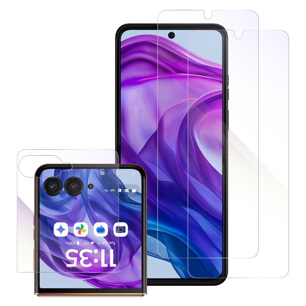 [2枚入り] LOOF motorola razr 50 ultra 保護フィルム クリア/マット/ブルーライトカット 簡単貼り付け 画面保護 ソフトフィルム 気泡なし 傷防止 割れ防止 高透過率 [ motorola razr 50 ultra ]