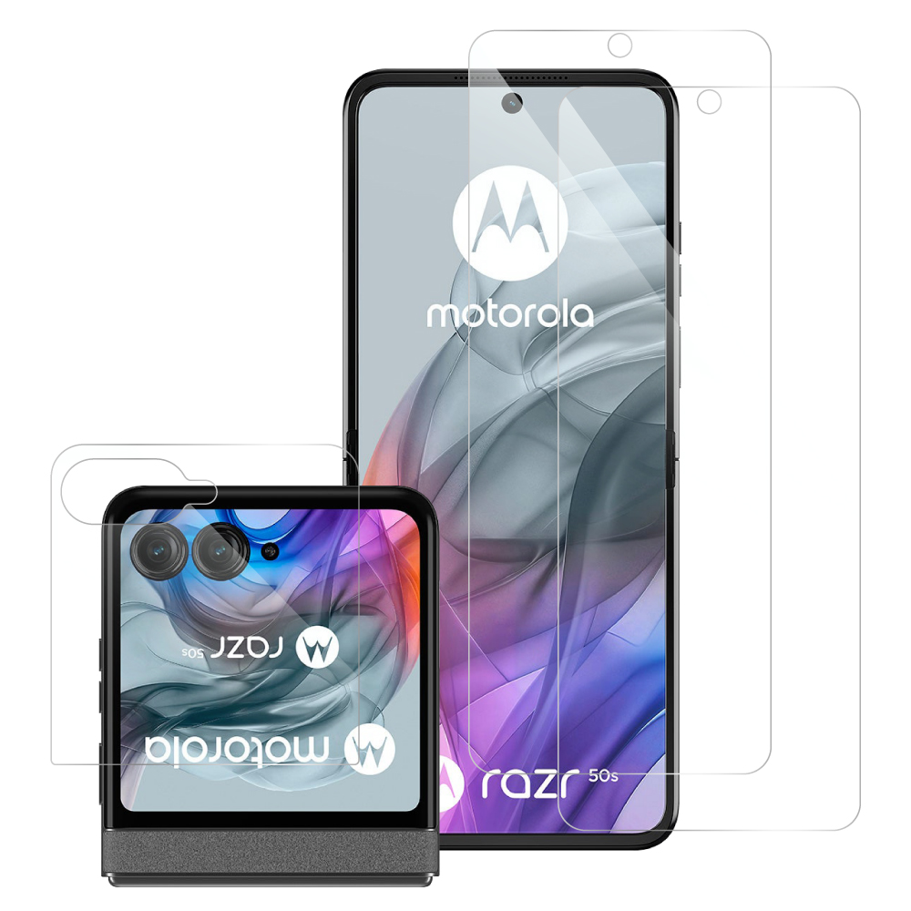 [2枚入り] LOOF motorola razr 50 / 50s / 50d 保護フィルム クリア/マット/ブルーライトカット 簡単貼り付け 画面保護 ソフトフィルム 気泡なし 傷防止 割れ防止 高透過率 [ motorola razr 50 / 50s / 50d ]