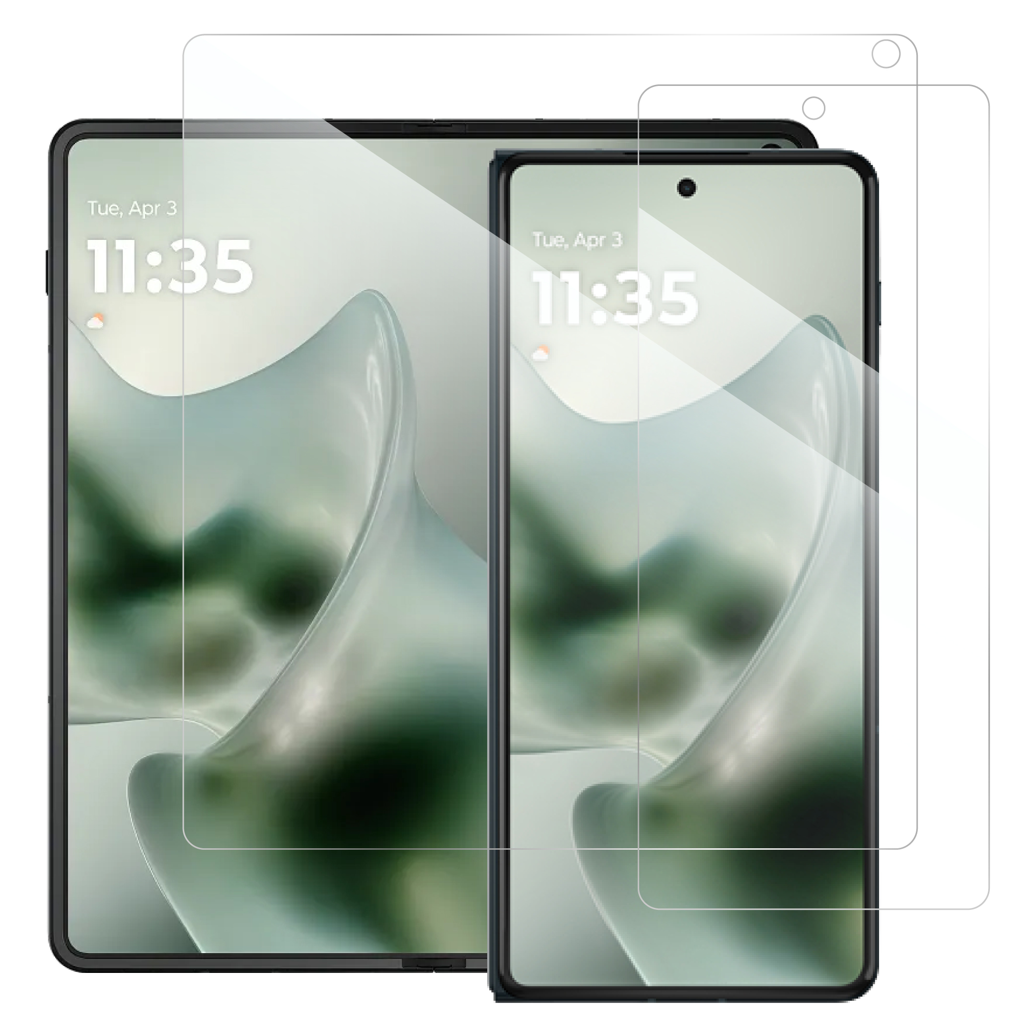 LOOF motorola razr fold 保護フィルム クリア 簡単貼り付け 画面保護 ソフトフィルム 気泡なし 傷防止 割れ防止 高透過率 [ motorola razr fold ]