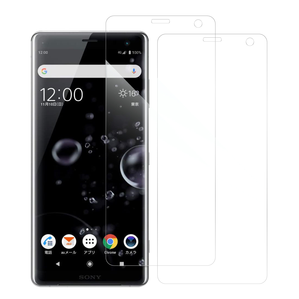 [2枚入り] LOOF 強化ソフトフィルム Xperia XZ3 SO-01L / SOV39  保護フィルム クリア/マット/ブルーライトカット/覗き見防止  簡単貼り付け 画面保護 ソフトフィルム 気泡なし 傷防止 割れ防止 [ Xperia XZ3 ]