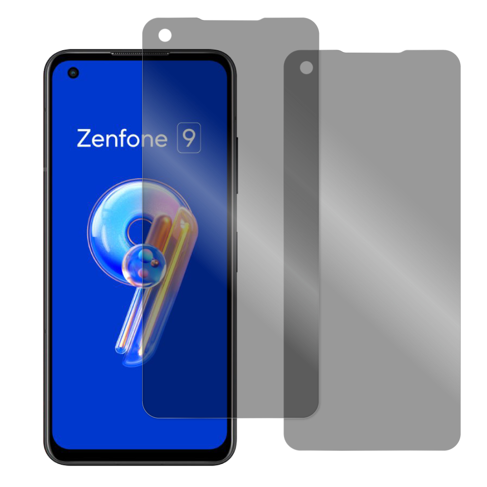 [2枚入り] LOOF Zenfone 9 / 10 / AI2202 用 保護フィルム 簡単貼り付け 画面保護 ソフトフィルム 気泡なし 傷防止 割れ防止 指紋防止 [ Zenfone 9 / 10 / 覗き見防止 仕様]