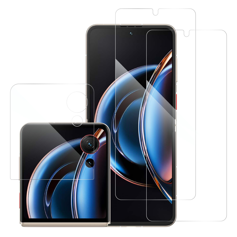 [2枚入り] LOOF 強化ソフトフィルム nubia Flip 3 A505ZT 保護フィルム クリア 簡単貼り付け 画面保護 ソフトフィルム 気泡なし 傷防止 割れ防止 [ nubia Flip 3 ]