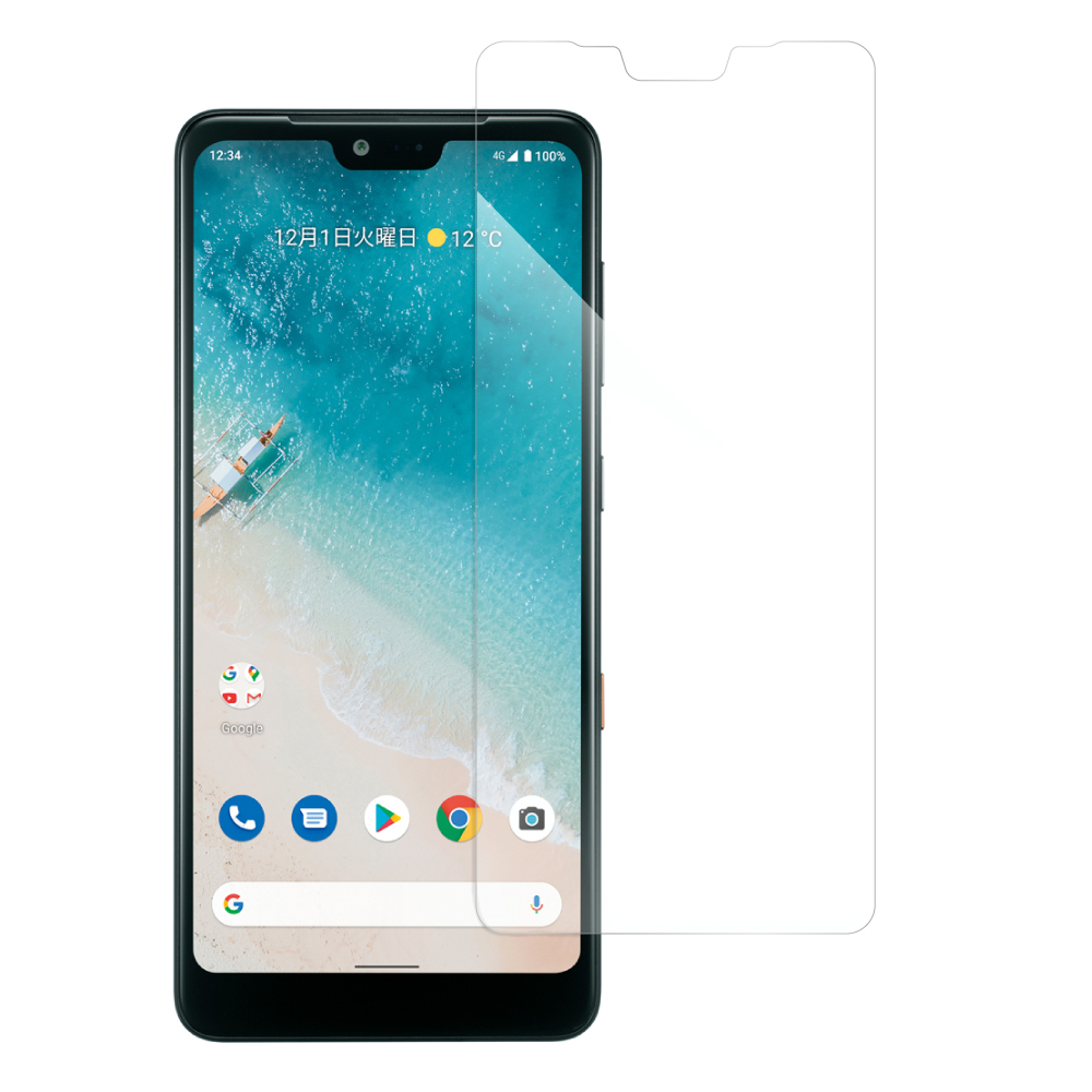 [1枚入り] LOOF Android One S8 S8-KC androidones8 androidone フィルム 保護フィルム 反射防止 簡単貼り付け 画面保護 ソフトフィルム 傷防止 割れ防止 指紋防止 紫外線硬化 UV硬化 [ Android One S8 ]