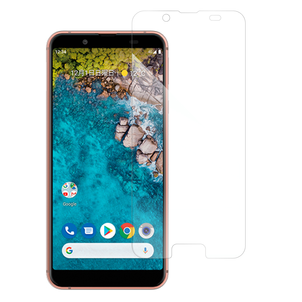 [1枚入り] LOOF Android One S7 Androidone S7 androidoneS7 フィルム 保護フィルム 反射防止 簡単貼り付け 画面保護 ソフトフィルム 傷防止 割れ防止 指紋防止 紫外線硬化 UV硬化 [ Android One S7 ]
