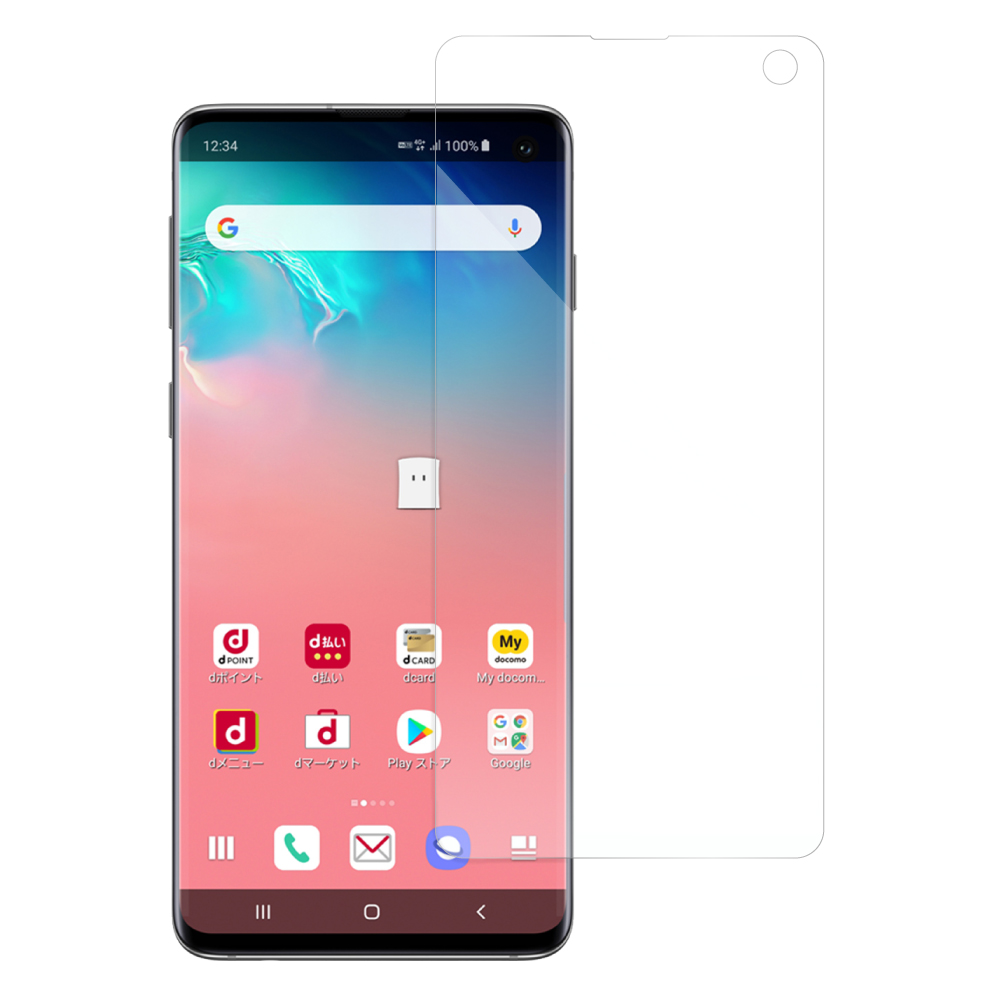 [1枚入り] LOOF Galaxy S10 SC-03L / SCV41 galaxys10 フィルム 保護フィルム 反射防止 簡単貼り付け 画面保護 ソフトフィルム 傷防止 割れ防止 指紋防止 紫外線硬化 UV硬化 [ Galaxy S10 ]