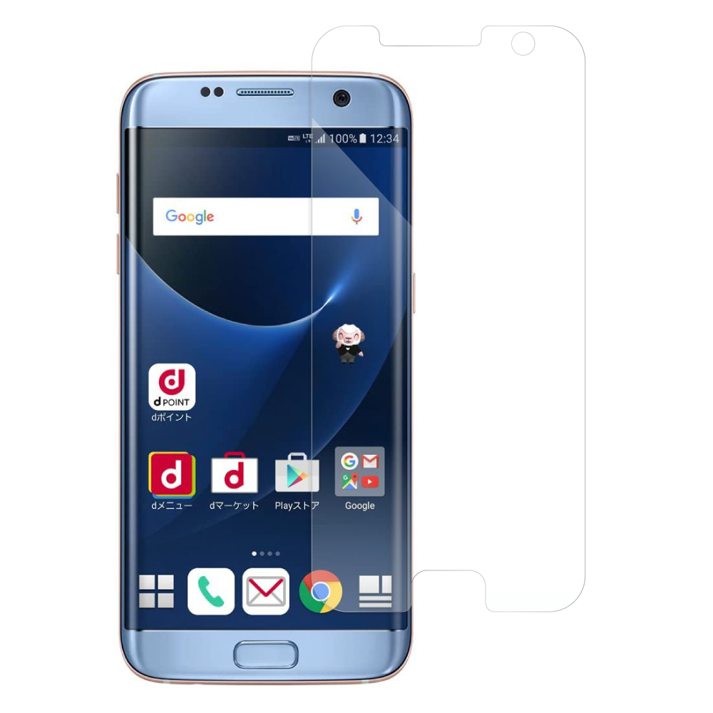 [1枚入り] LOOF Galaxy S7 edge SC-02H / SCV33 s7edge s7エッジ フィルム 保護フィルム 反射防止 簡単貼り付け 画面保護 ソフトフィルム 傷防止 割れ防止 指紋防止 紫外線硬化 UV硬化 [ Galaxy S7 edge ]
