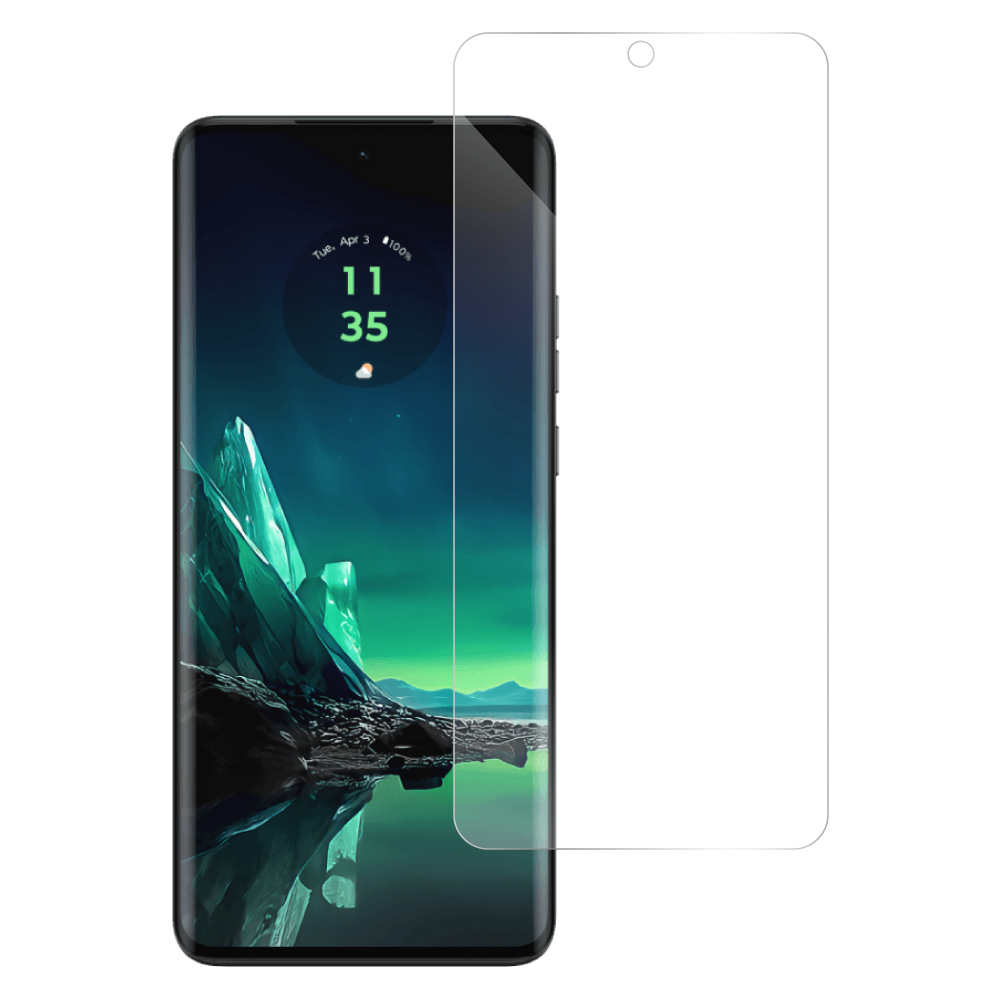 [1枚入り] LOOF motorola edge 40 neo フィルム 保護フィルム 反射防止 簡単貼り付け 画面保護 ソフトフィルム 傷防止 割れ防止 指紋防止 紫外線硬化 UV硬化 [ motorola edge 40 neo ]