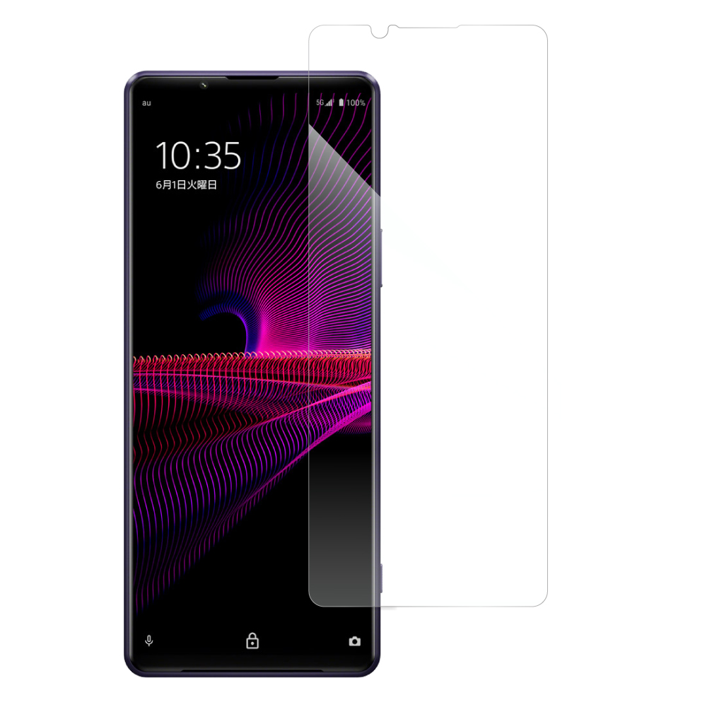 [1枚入り] LOOF Xperia 1 III SO-51B / SOG03 / XQ-BC42 xperia1III 1III xperia1 フィルム 保護フィルム 反射防止 簡単貼り付け 画面保護 ソフトフィルム 傷防止 割れ防止 指紋防止 紫外線硬化 UV硬化 [ Xperia 1 III ]