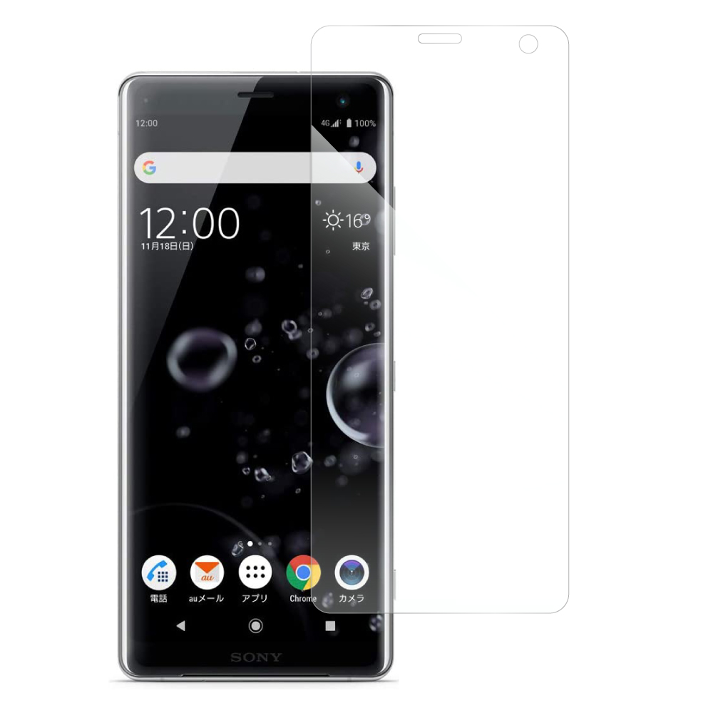 [1枚入り] LOOF Xperia XZ3 SO-01L / SOV39 フィルム 保護フィルム 反射防止 簡単貼り付け 画面保護 ソフトフィルム 傷防止 割れ防止 指紋防止 紫外線硬化 UV硬化 [ Xperia XZ3 ]