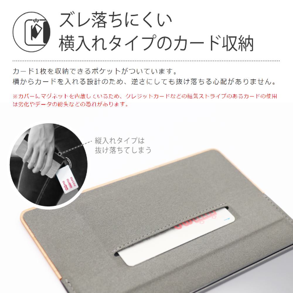 LooCo Official Shop LOOF Nature Xperia IV SO-51C SOG06 用 [胡桃] 天然木  本革 手帳型ケース カード収納 カードポケット ウッド ベルトなし