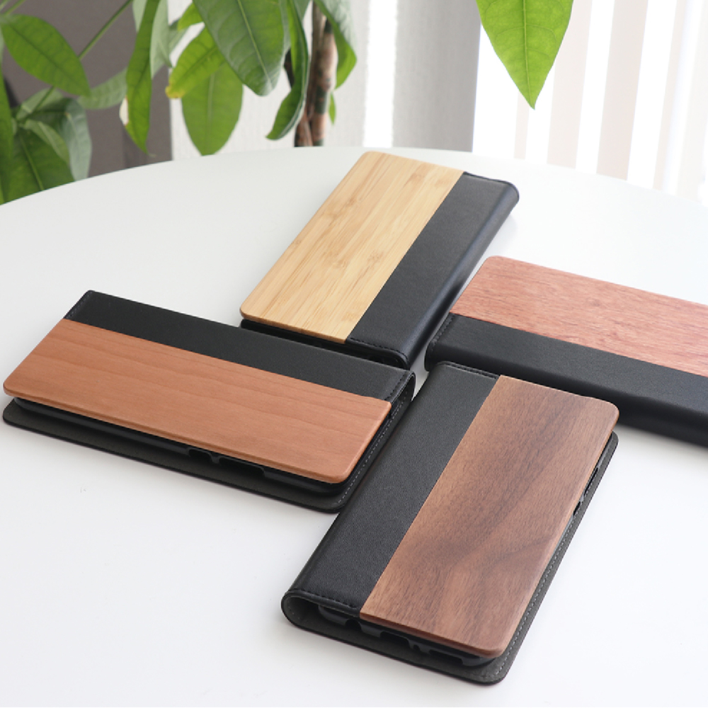 Looco Official Shop Loof Nature Iphone 6 Plus 6s Plus 用 竹 天然木 本革 手帳型ケース カード収納付き ベルトなし