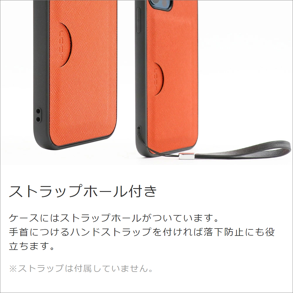 LOOF CASUAL-SLOT Series AQUOS wish2 / wish 用 [オレンジ] 薄い 軽量 背面 ケース カバー カードポケット シンプル スマホケース スマホカバー
